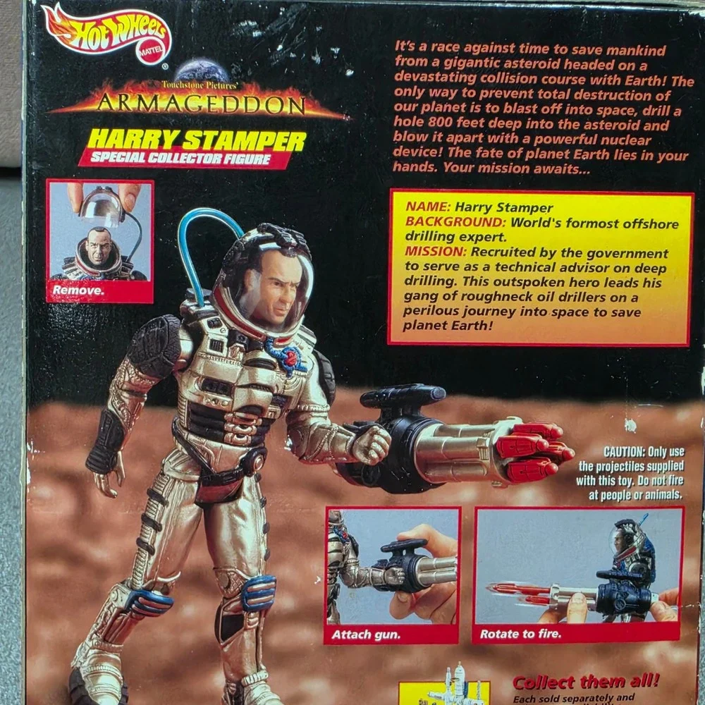 Rare‎ Mattel Hot Wheels Armageddon Harry Stamper Bruce Willis Figure 1997
